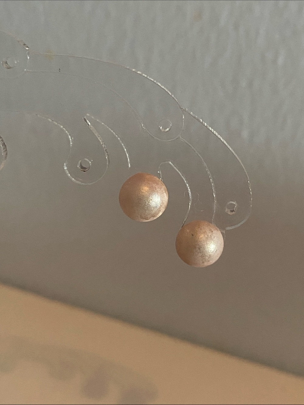 Pearlescent Champagne Stud Earrings - Women Jewelry
